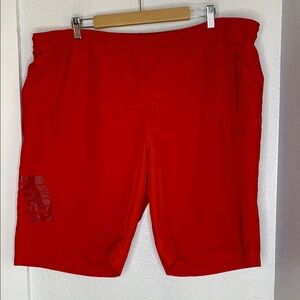 Nike Red Mesh Lined Swim Trunks Shorts XXL Athletic Beach Pool Summer Vacation